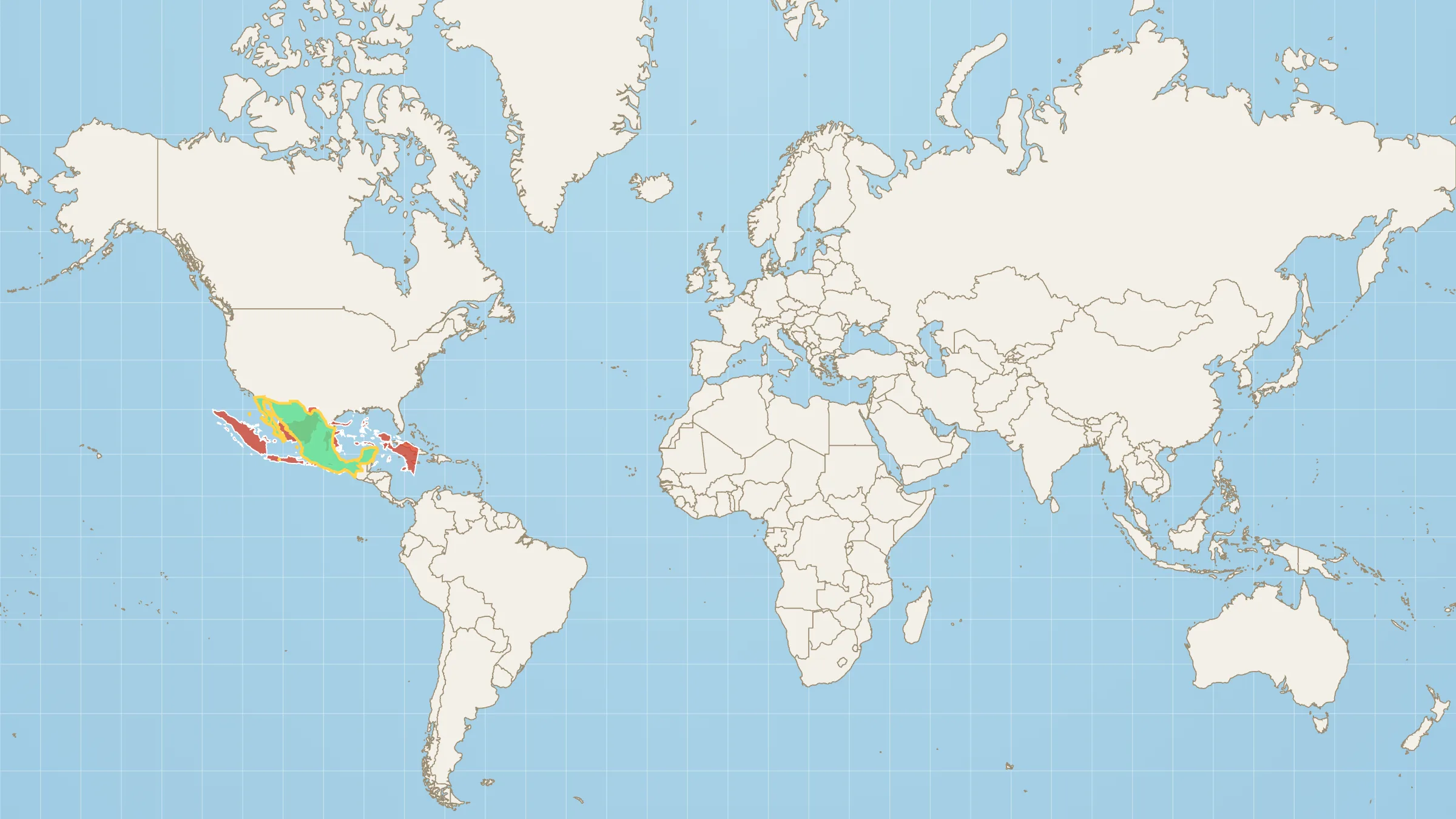 The same comparison on Mercator