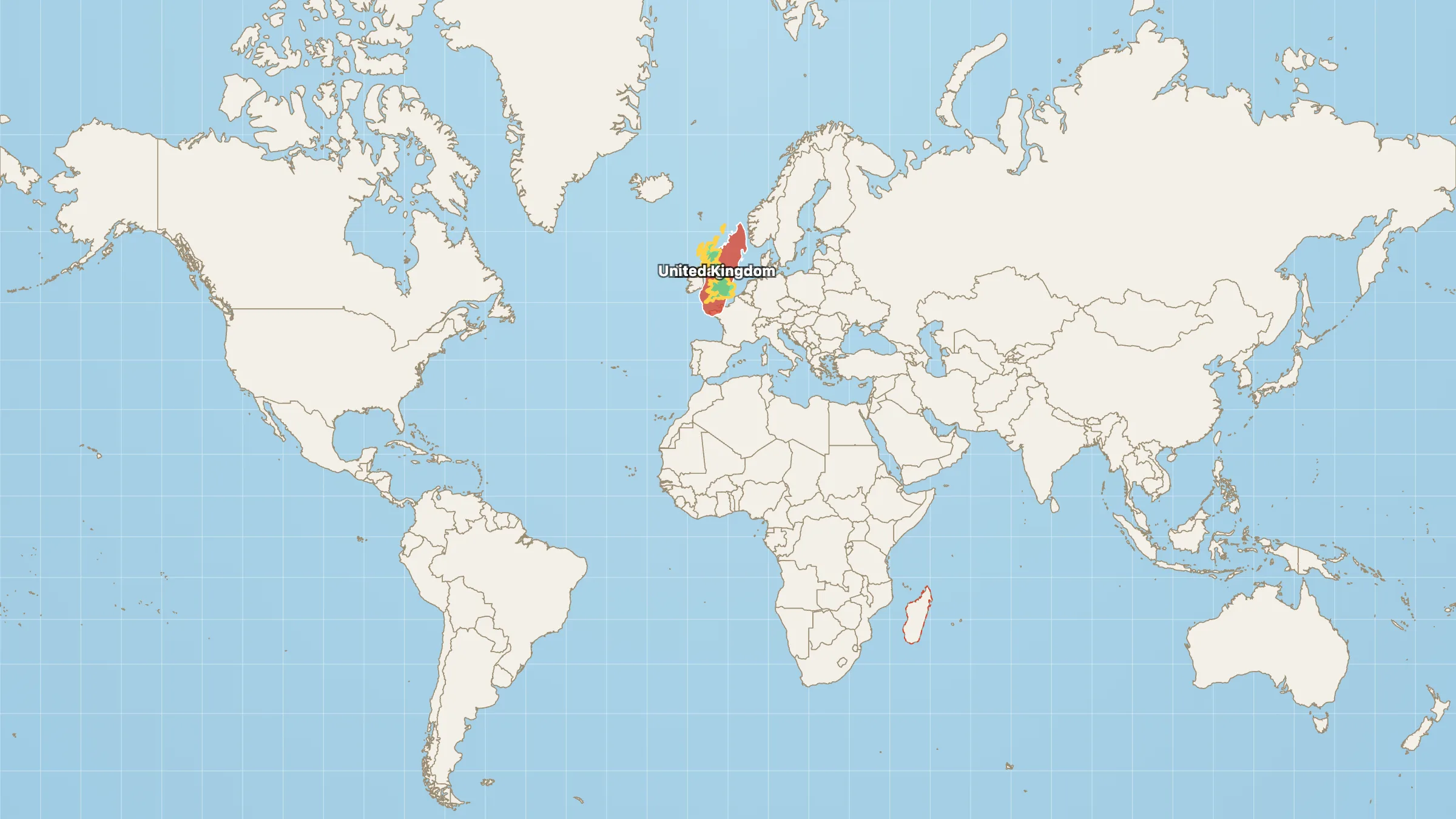 The same comparison on Mercator