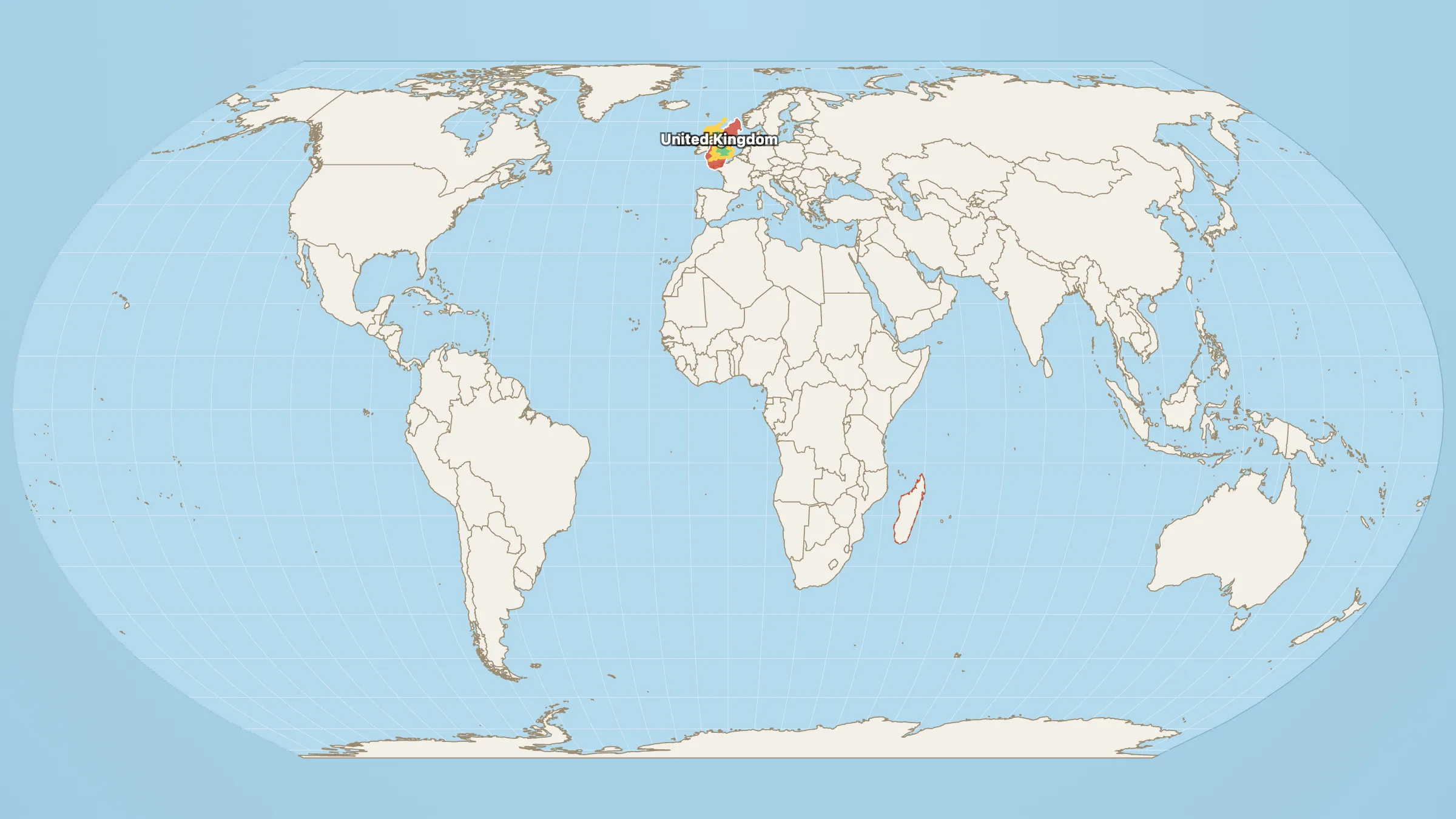 Madagascar dragged next to the United Kingdom