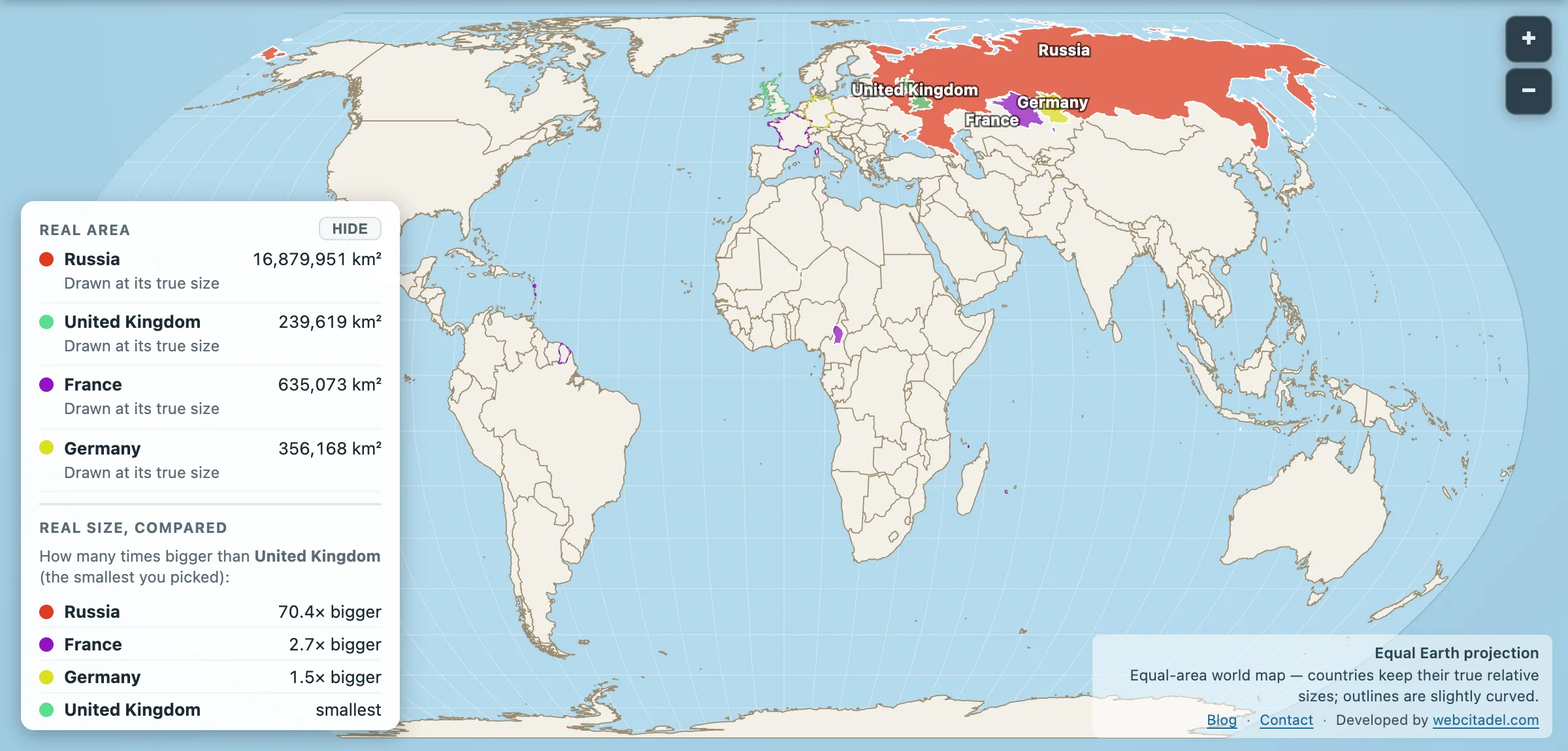 United Kingdom, France and Germany placed on Russia